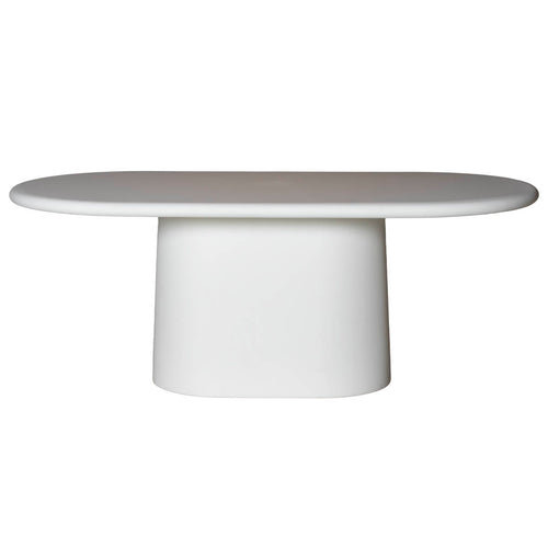 Giga Meubel Tuintafel Romy - Ovaal Off-White Eco Composiet - 240x100x75cm