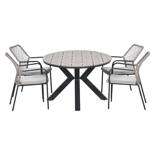 Garden Impressions Tuinset Ross 5-delig - Tulli tuintafel 180x115 cm