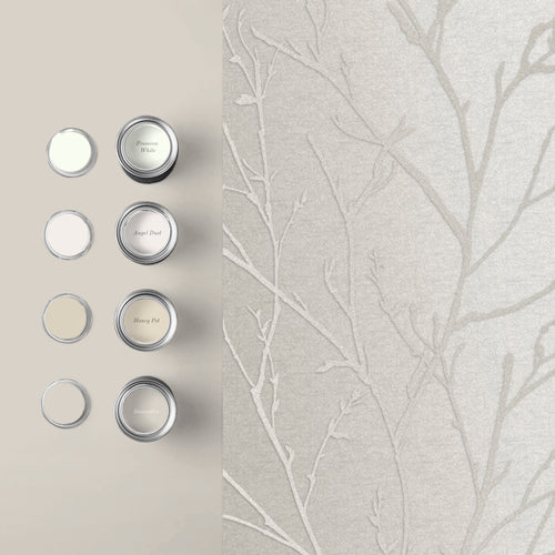 Graham & Brown Vliesbehang - Woodland Bead Pearl - 10mx52cm - vtwonen shop