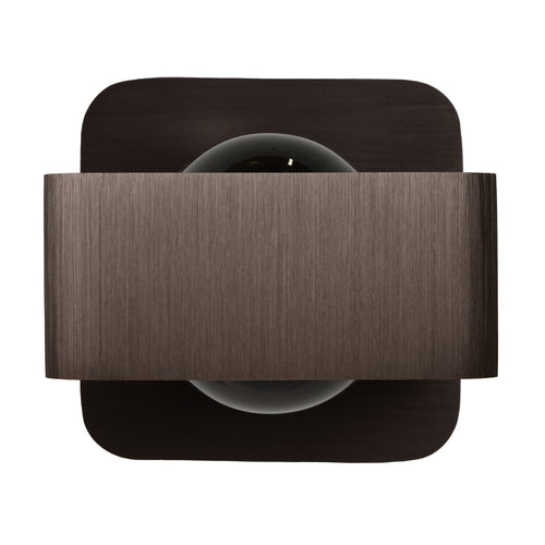 Atmooz wandlamp Myrom - geborsteld brons - 10 x 14,5 x H 10 cm - geïntegreerde led