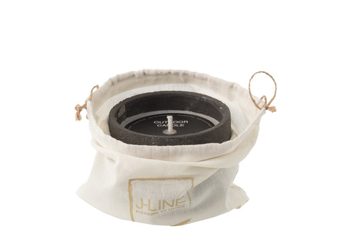 J-Line buitenkaars Rond - donkergrijs - small - 16U