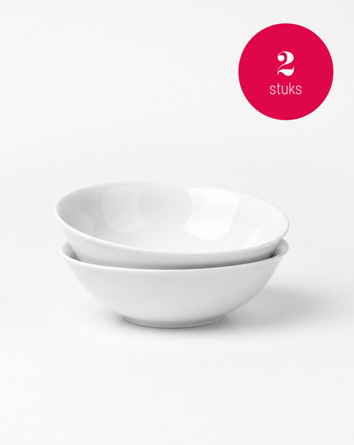 vtwonen - Saladekommen - Wit - 23 cm - Set van 2