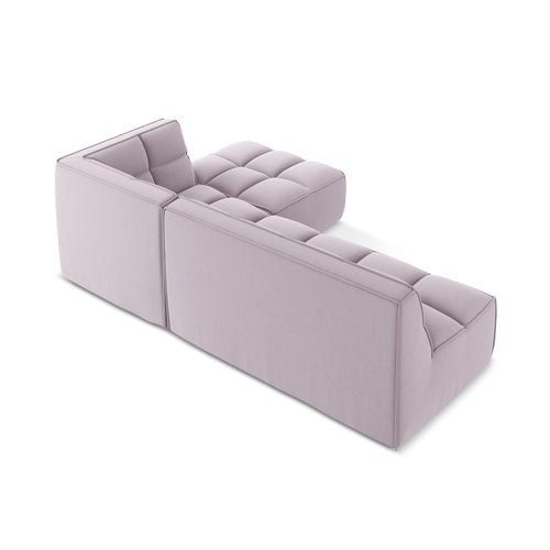 LaMiaSofa Modulaire hoekbank rechts Belluno - velours - lavendel - 258x178x75