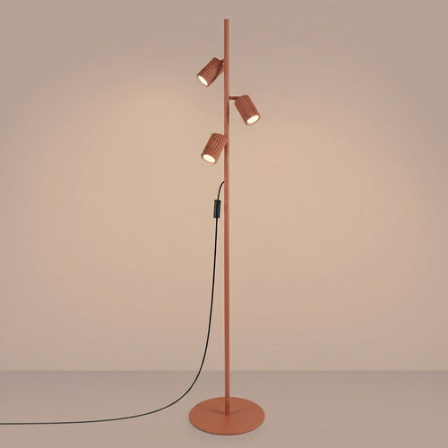 Sollux Lighting Vloerlamp KARBON 3 rode oker - 30x30x155cm