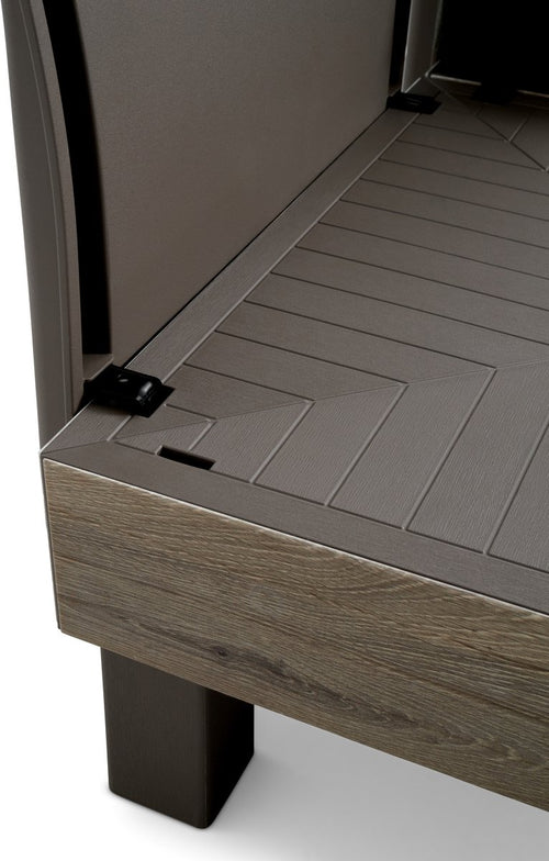 Keter Signature Elements Tuinstoel - met groene kussens - Cappuccino/Ashwood - vtwonen shop