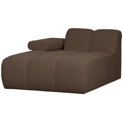 WOOOD chaise longue element links Mojo - Bouclé - Bruin - 74x162x122cm - vtwonen shop