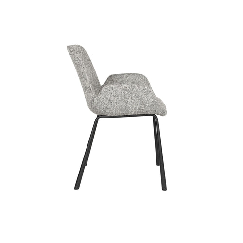 Zuiver Brit Eetkamerstoelen Armleuning Grijs - Set van 2