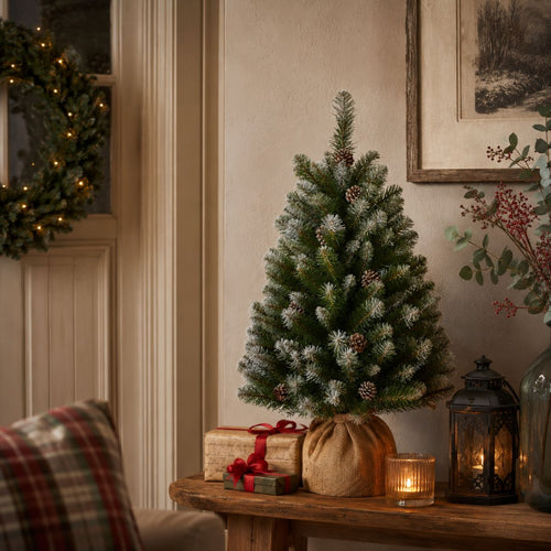 Triumph Tree Empress Kunstkerstboom H90 x D71 cm - Kunstboom in Jute Zak - Kunst Kerstboom voor Binnen - 184 Tips - Groen