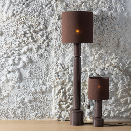 WOOOD vloerlamp Zivian - Hout - Hoogglans Donkerbruin - 133x20x20