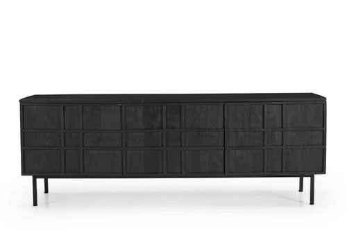 Giga Meubel Tv-meubel Koen - Zwart Mangohout - 160x40x56cm