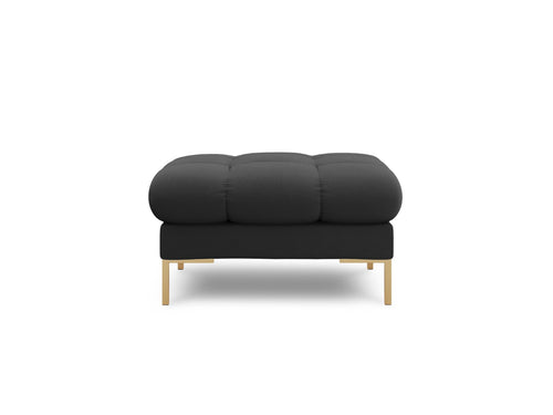 Cosmopolitan Design Poef Bali structurele stof, donkergrijs - 60x60x41cm