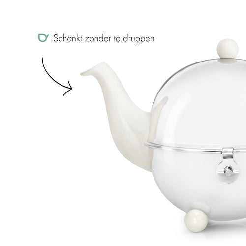 Bredemeijer - Theepot Cosy 0,9L wit - vtwonen shop