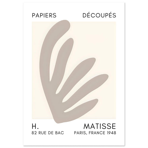 Artfulprints  Matisse – Aquatic impression grey   poster A4 21x29.7 cm - vtwonen shop