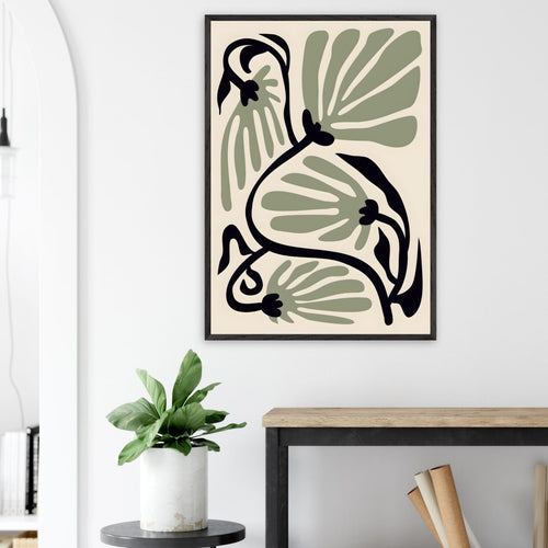 Artfulprints Poster Matisse – Ode to a green flower   - 30x40 cm - Groen