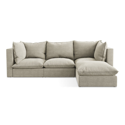 LaMiaSofa hoekbank rechts Ravenna - bouclé - taupe - 255x165x77