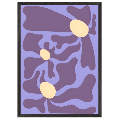 Artfulprints Poster met Lijst Matisse - Purple flowers   - 50x70 cm - Paars
