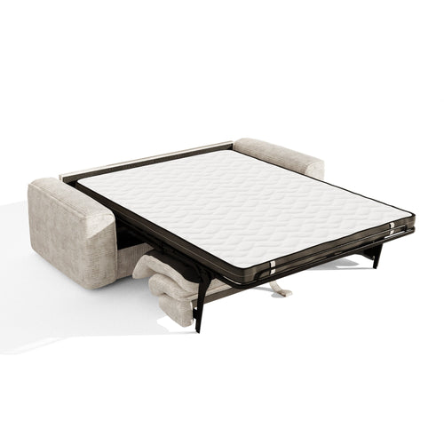 Premium Interiors - Snel uitklapbare slaapbank COMO - corduroy crème 216cm