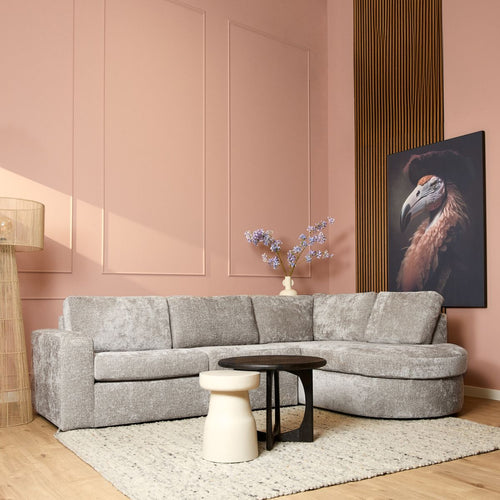MySofa 2,5-zits Bank Alma - Beige Rechts - 264x192x84cm