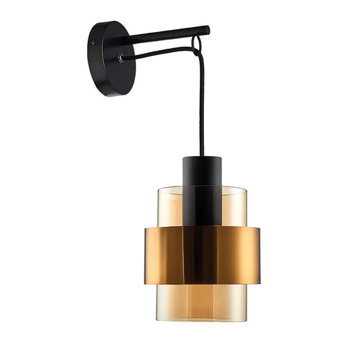 Freelight wandlamp Chiasso - 1 lichts - 22  x 40   cm - zwart goud