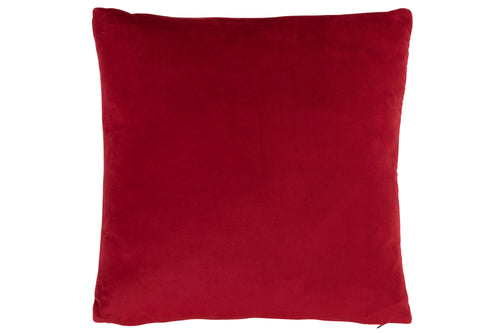 J-Line kussen Ijspegel - acryl/polyester - rood/wit - vtwonen shop