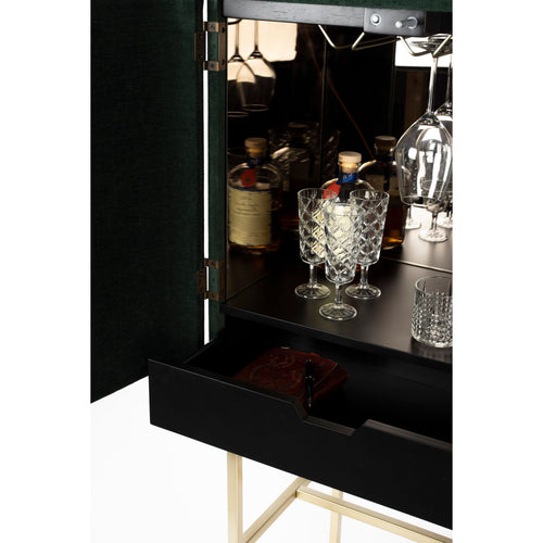 Bold Monkey Ava Morgana kast/ drankkast/ wijnkast fluweel groen - vtwonen shop