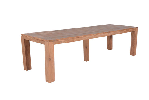 Garden Impressions Mexico tafel 300x100xH76 - grijs teak/ poten 12x12