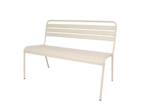 MaximaVida metalen tuinset Max ivoor 150 cm  1 tafel met 2 stoelen en 1 bank - vtwonen shop