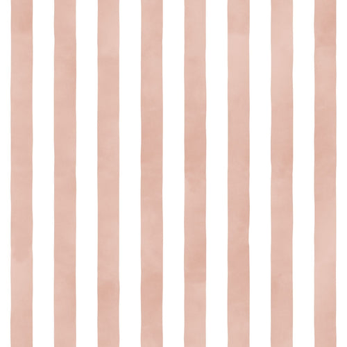 ESTAhome behang strepen terracotta roze en wit - 53 cm x 10.05 m - 131307 - vtwonen shop