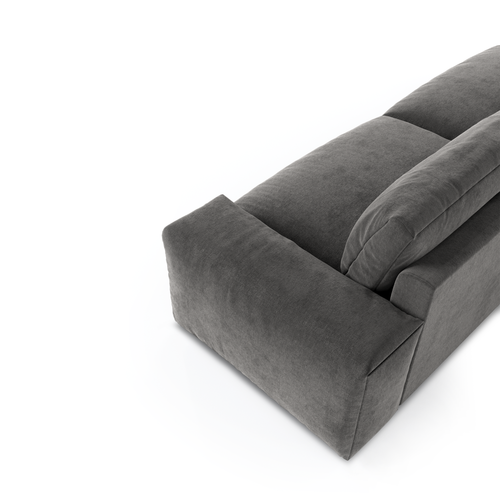 Sia Home - Bank BLISS - fluweel grafietgrijs 240cm