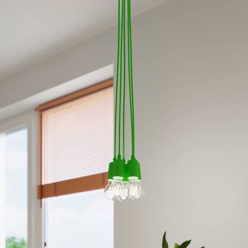 Sollux Lighting Hanglamp DIEGO 1 groen - 9x9x90cm
