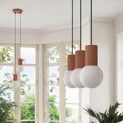 Sollux Lighting Hanglamp HALO 2L mokka - 33,5x6x120cm