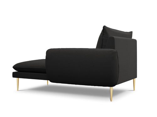 Cosmopolitan Design rechter chaise longue Vienna boucle, zwart - 170x110x95cm