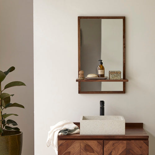 Tikamoon Spiegel van palissanderhout 75 x 45 cm - Bruin - vtwonen shop
