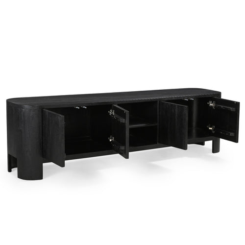 Giga Meubel Tv-Meubel Mitchel - Mangohout - Zwart - 200cm - vtwonen shop