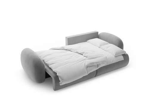 Cosmopolitan Design Omkeerbare converteerbare hoekbank met opbergdoos Tonale 4-zits, flueel donkergrijs - 149x262x88cm