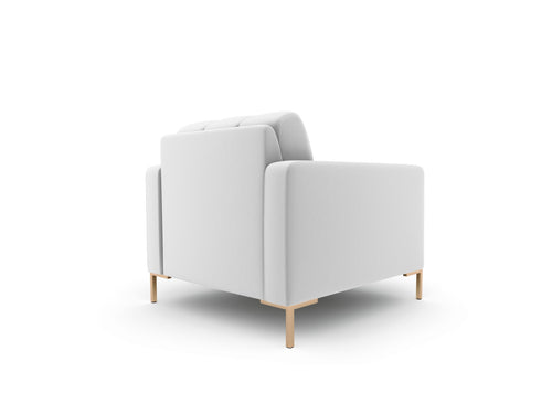 Cosmopolitan Design Fauteuil Bali structurele stof, lichtgrijs - 96x87x75cm