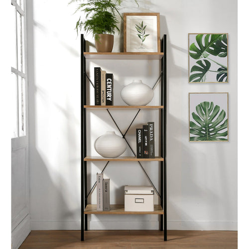 Calicosy - Industriële stijl 4 laags opbergrek LEXIE - 32.5x60x148 cm