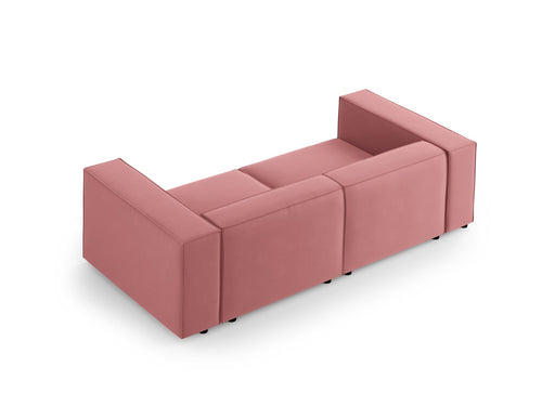 Cosmopolitan Design Bank Arendal 3-zits, flueel, zalm - 102x204x70cm