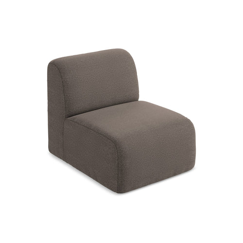 LaMiaSofa Bankmodule midden Cervo - bouclé - chocolade - 70x94x75