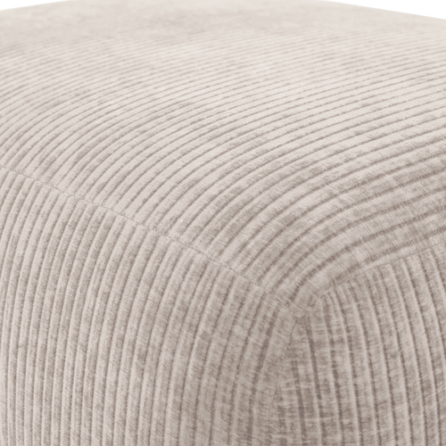 WOOOD poef Mojo Base - Ribstof - Ecru - 45x84x64