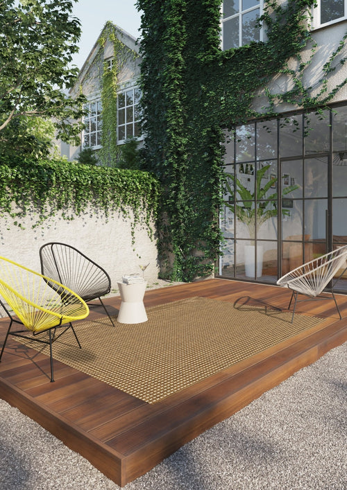 AFK Living vloerkleed Pienza - voor binnen en buiten - kastanje - 80 x 150 cm