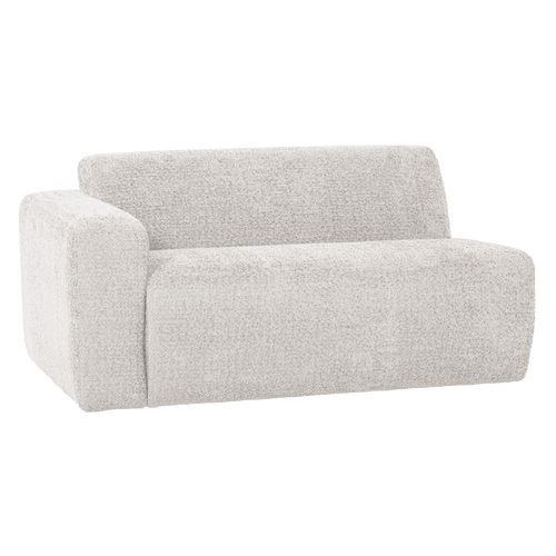 WOOOD 1,5-zits bank arm links Mojo Base - Wollig - Ecru - 74x145x97