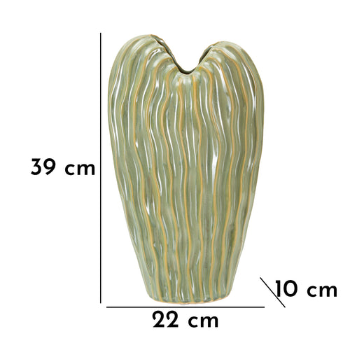 Mauro Ferretti vaas - 22x10x39 cm - groen