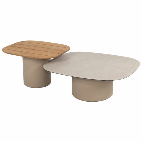 Taste by 4 Seasons loungetafels Demi 50x60 en 70x80 cm latte - set van 2 - vtwonen shop