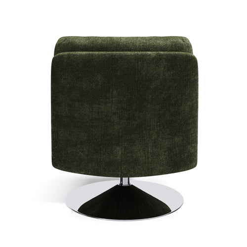 Sia Home - Fauteuil TIMELESS - Fluweel met structuur - Kaki groen - 60.5 CENTIMETERScm