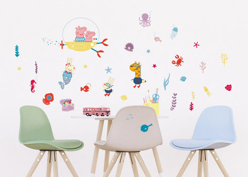 Sanders & Sanders muursticker Peppa Pig multicolor - 65 x 42.5 cm - 601349
