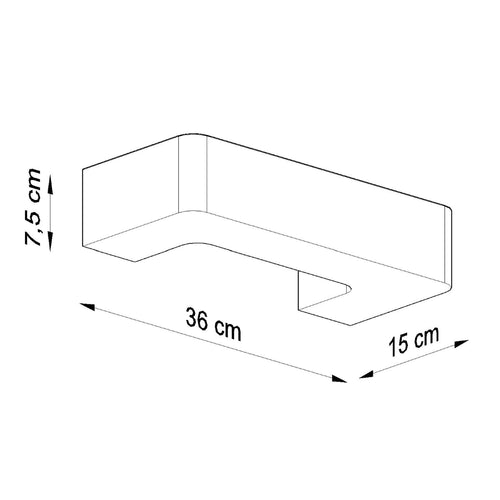 Sollux Lighting Wandlamp keramisch MAGNET - 36x15x7,5cm