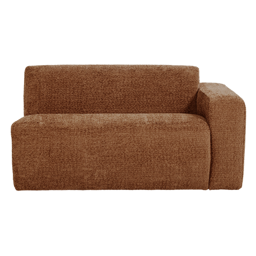 WOOOD 1,5-zits bank arm rechts Mojo Base - Wollig - Roestbruin - 74x145x97