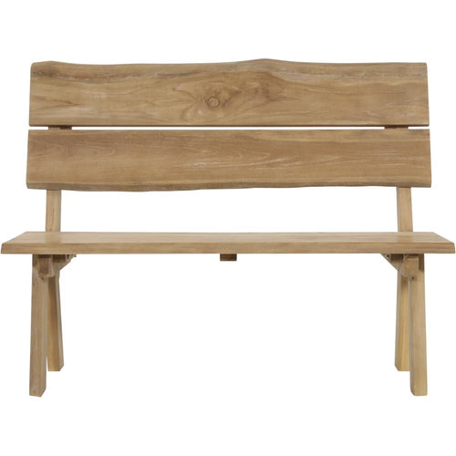 Lesli Living loveseat teak - zwart - 130x63x100cm