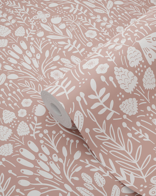 ESTAhome behang bloemetjes oudroze - 50 x 900 cm - 131255 - vtwonen shop
